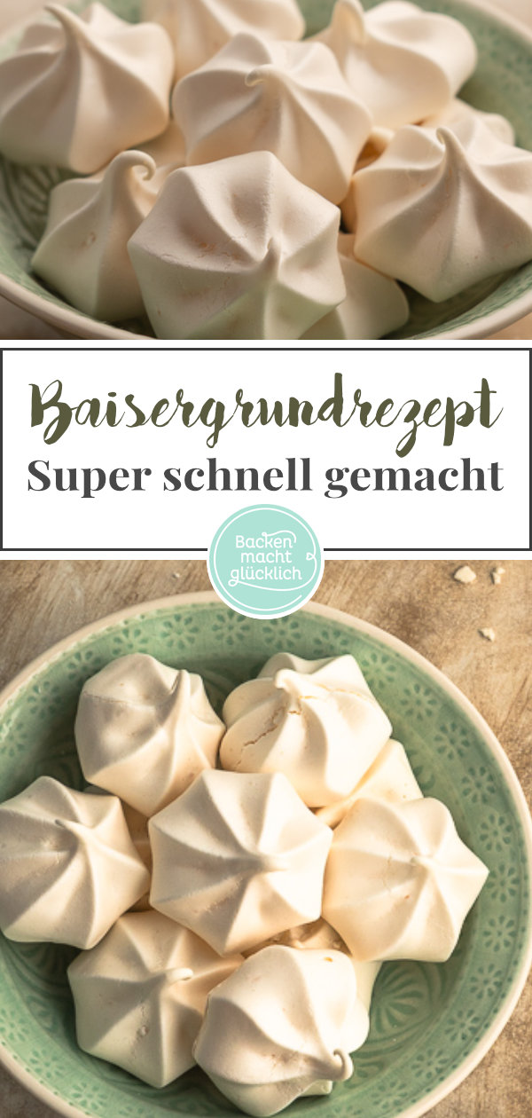 Hübsche Kekse aus einer einfachen Baiser-Masse mit nur 3 Zutaten. Perfekt zum Knabbern und Dekorieren!
