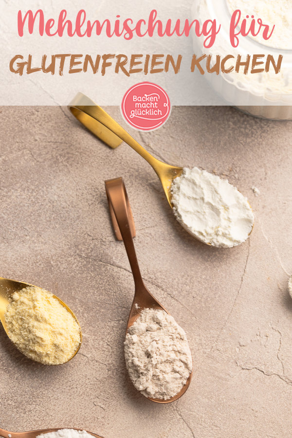 Helle glutenfreie Mischung aus wenigen Zutaten, die sich perfekt als Basis für süßes Gebäck eignet